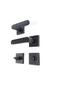 Sofuoğlu Barbaros Square Rosette Matte Black الحمام WC مقبض الباب 1 مجموعة - 3