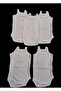 Rope Strap Scalloped Collar (LACY) Snap Fasten Badi Ecru Color 5 Pack 3-48 Months - 2
