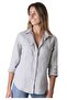 Women's Gray Relax Fit Linen Shirt - 4