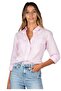 Women's Pink Relax Fit Linen Shirt