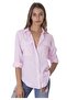 Women's Pink Relax Fit Linen Shirt - 3