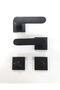Sofuoğlu Barbaros Square Rosette Matte Black الحمام WC مقبض الباب 1 مجموعة - 5