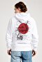 Men's White Dragon Printed White Oversize Sweatshirt - 6