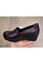 Women's Genuine Leather Orthopedic Padding Sole Claret Red Shoes with Elastic Sides - 2