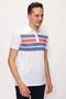 Men's Striped Polo Neck T-shirt - 4