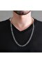 Unisex Steel Figaro Chain Necklace 60 Cm