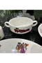 Stone Age Pattern Porcelain 5 Piece Children's Dinnerware Food Set - 4