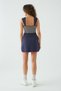Beige gestreiftes Crop Top Damen - 5