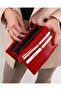 Red Genuine Leather Wallet with Flowers of Life - 4
