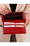 Red Genuine Leather Wallet with Flowers of Life - 5