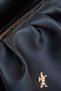 Women's Scholarship Drawstring Toe Long Black Cross Strap Bundle Hand & Shoulder Bag - 3