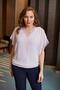 Plus Size Chiffon Blouse with Lace and Bead Detail - 3