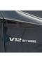 V12 Biturbo Text Emblem Logo جودة شعار سيارة إنتاج كروم ABS