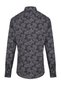 Gray Comfort Fit Printed 100% Cotton Buttoned Collar Long Sleeve Casual Shirt - 2