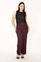 Women's Large Size Plum Classic Fabric Trousers 65n32154 - 2