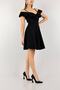 New Season Black Layered Double Breasted Collar Lycra Design Crepe Evening Dress Homecoming Dress 077 - 3