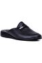 Men's Black Embroidered Groom Dowry Leather Home Slippers - 3
