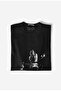 Smoke Picture Printed Children's Black T-shirt - 2