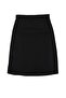 Black Slit Detailed Mini Regular Waist Stretchy Knitted Skirt TWOAW21ET0660 - 7