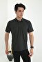Dad Collar Pocket Patterned Model Classic Cut T-Shirt T-shirt