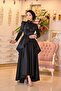 فستان سهرة أسود من ألمينا
