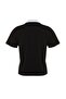 Black 100% Cotton City Printed Relaxed Fit Basic Polo Collar Knit T-Shirt TWOSS21TS3424 - 8