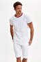 Men's White Five Pocket Regular Fit Bermuda Shorts N2251AZ20SM