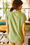 Women's Green Bat Viscose Shirt GML-19000617 - 4