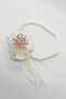3-Piece Bride and Maternity Set, Maternity Slippers with Brooch, Pearl Crown and Baby Headband with Salmon Brooch 018so- - 3