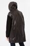 Leather - Knitted Detailed Hooded Genuine Leather Coat - 6