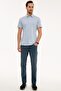 Men's Dark Blue Slim Fit Polo Neck T-Shirt - 4