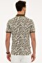 Khaki Slim Fit Polo Neck T-Shirt - 3
