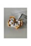 Brown Gold Leaf Patterned Mother Girl Baby Gift Clip Buckle