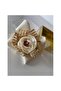 Cream Ribbon Ribbon Artificial Rose Clip Buckle