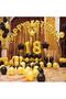 Birthday Set Pack Happy Birthday Foil Balloon-20 Pieces Black Metallic-20 Pieces Gold-3 Star Foil