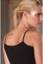 Women's Lycra Black Tank Top with Strap - 2