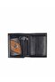 Black Laser Patterned - Medium Size Leather Men's Wallet 628 - 2