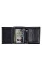 Black Laser Patterned - Medium Size Leather Men's Wallet 628 - 3