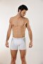 3-Piece Men's Cotton White Lycra Color Detailed Boxers - 3