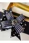 Baby Crystal Stoned Black 3D Embossed Gold Gold Hair Band - 2