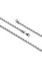 Men's Silver Color Twist Model Steel Shiny Chain Necklace