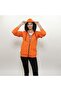 Women's Orange Oversize Zippered Hoodie Sweatshirt - 3