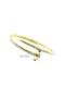 Gold Color Nail-Like White Zircon Stone Nail Bracelet - 3
