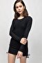 Black Gathered Dress - 2
