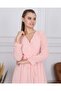 Women's Pink Straight Chiffon Dress - 3