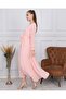 Women's Pink Straight Chiffon Dress - 4