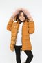 Girl's Yellow Colored Removable Hooded Puffer Coat