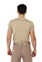 Men's Beige Microfiber T-Shirt Short Sleeve Micro Military Material T-shirt - 3
