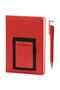 13 X 21 Kangaroo Pocket Thermo Leather Undated Agenda Notebook Pen Set with Phone Holder