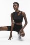 Women's Black Scuba Diving Fabric Biker Sports Tights Crop Suit - 3